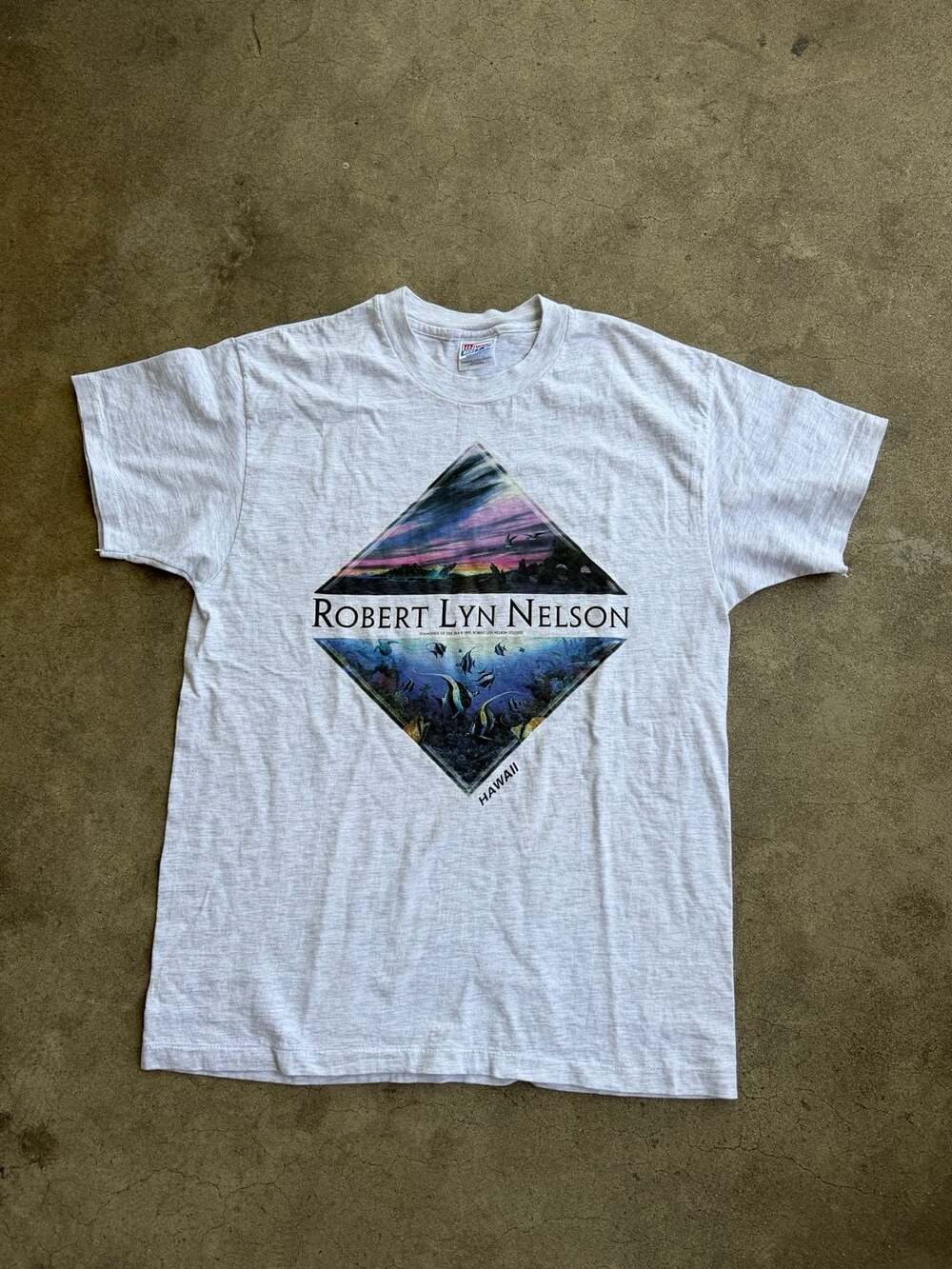 Vintage 1995 Robert Lyn Nelson Diamonds of the Sea Hawaii T-Shirt Size L